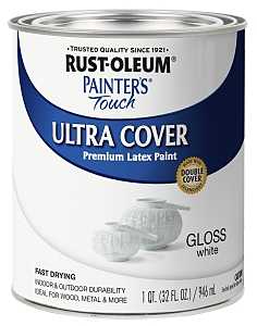 PAINT ACRY LTX GLOSS WHITE QT 