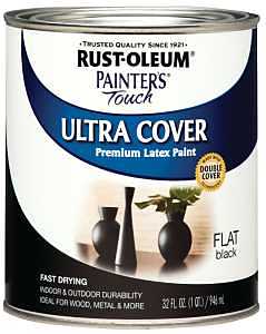 PAINT ACRYLIC MP FLAT BLACK QT