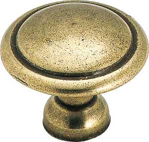 KNOB CABINET 1-3/8IN LIGHT BRS
