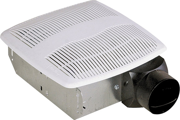 Air King AS70 Economical Exhaust Fan, 7-1/4 in L, 7-1/4 in W, 0.9 A, 120 V, 1-Speed, 70 cfm Air, Metal, White
