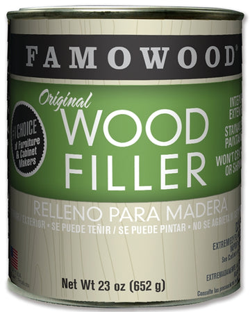 Famowood 36021126 Original Wood Filler, Liquid, Paste, Natural/Tup/White Pine, 24 oz, Can
