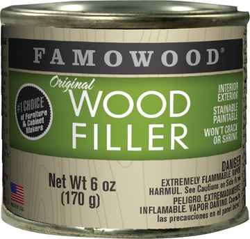 Famowood 36141142 Original Wood Filler, Paste, Walnut, 6 oz Can