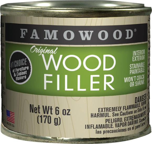 Famowood 36141142 Original Wood Filler, Paste, Walnut, 6 oz Can