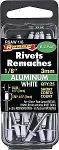RIVET WHITE ALUM 1/8X1/8IN    