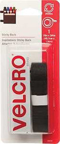 FASTENER VELCRO TAPE 18IN BLK 