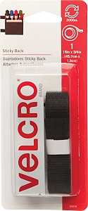 FASTENER VELCRO TAPE 18IN BLK 