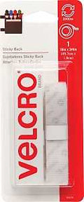 FASTENER VELCRO TAPE 18IN WHT 