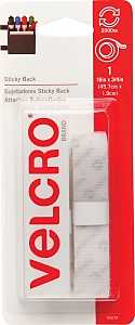 FASTENER VELCRO TAPE 18IN WHT 