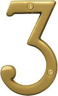 NUMBER HOUSE 3 SB 4IN BRSH BR 