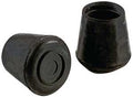 TIP LEG FURN 1-1/8IN BLK RUBB 