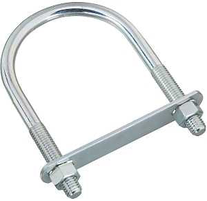BOLT U PLATE/NUT .5X3.5X6IN ZN