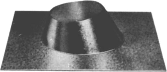 AmeriVent 8FFU Round Flashing, 8 in Pipe, Galvanized Steel
