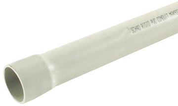 JM Eagle 67504 Conduit, 2-1/2 in, 10 ft L, SCH 40, PVC, Gray
