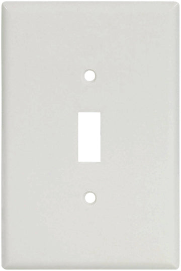 Eaton 2144W-BOX Wallplate, 5-1/4 in L, 3-1/2 in W, 1-Gang, Thermoset Plastic, White