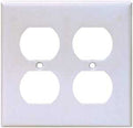 WALL PLATE 2GNG DPLX RECPT WHT
