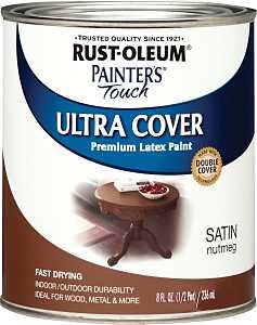 PAINT ACRY SATIN NUTMEG 1/2PT 
