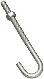 BOLT J-HOOK 5/16X5IN ZINC     