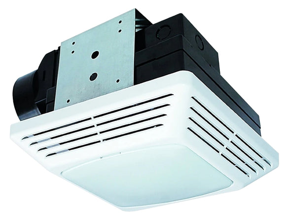 Air King BFQL70 Exhaust Fan, 0.5 A, 120 V, 70 cfm Air, 2 sones, LED Lamp, 4 in Duct, White