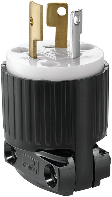 Cooper Controls 4720 Twist Lock Plug, 2 -Pole, 15 A, 125 V, NEMA: NEMA L5-15, Gray