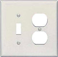WALL PLATE 2G TGL/DUPL MID WHT