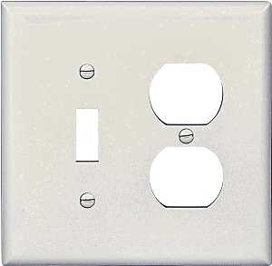 WALL PLATE 2G TGL/DUPL MID WHT