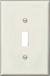 WALL PLATE 1GANG TGL MID WHITE