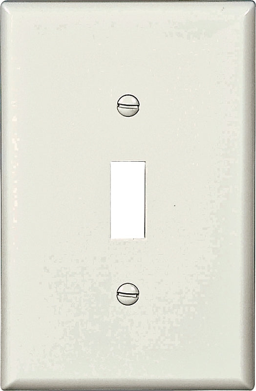 Eaton PJ1W Wallplate, 6 in L, 3-1/2 in W, 1-Gang, Polycarbonate, White, High-Gloss
