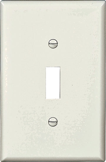 Eaton PJ1W Wallplate, 6 in L, 3-1/2 in W, 1-Gang, Polycarbonate, White, High-Gloss