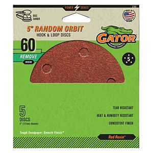 5IN 60GRIT 5HOLE HK/LOOP 5PK  