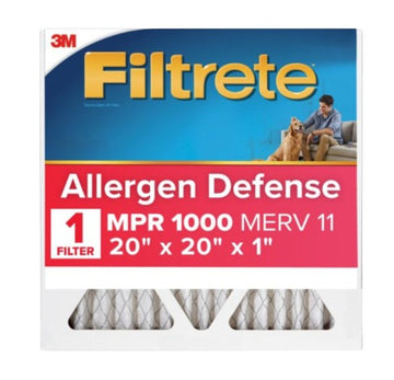 Filtrete 9802-2PK-HDW Air Filter, 1 in Thick, 20 in L, 20 in W, 11 MERV, 1000 um MPR