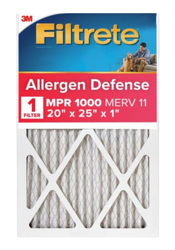 Filtrete 9803-2PK-HDW Air Filter, Electrostatic, 1 in Thick, 25 in L, 20 in W, 11 MERV, 1000 um MPR