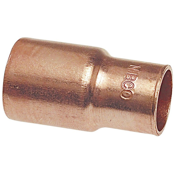 Nibco 600-2 Series W00880C Reducing Pipe Coupling, 1/2 x 1/4 in, FTG x Sweat, Copper, 722 psi Pressure