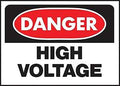 SIGN OSHA DANGER  HIGH VOLTAGE