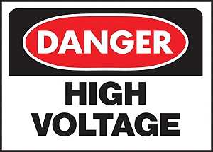 SIGN OSHA DANGER  HIGH VOLTAGE