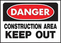 SIGN OSHA DANGER CONSTRUCTION 