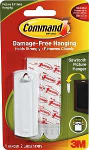 HANGER STRIP PICTURE/FRAME WHT