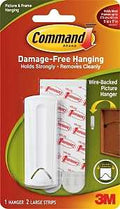 HANGER STRIP PICTURE/FRAME WHT