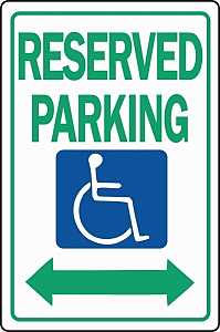 SIGN HANDICAP RESERVE PARKING 
