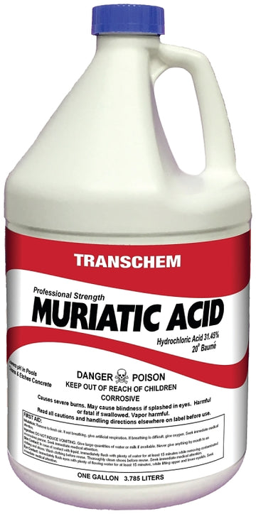Sunbelt Chemicals MA1 Muriatic Acid, Liquid, Acid, Pungent, Clear, 1 gal Bottle