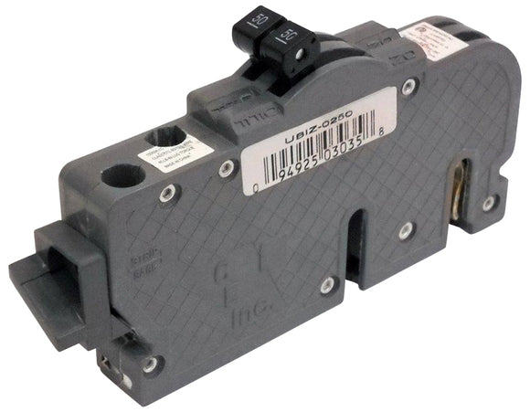 Zinsco UBIZ0250 Circuit Breaker, Type UBIZ, 50 A, 2-Pole, 120/240 V, Standard Trip, Plug, Gray