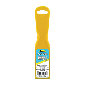 Homax 00015 Putty Knife, 1-1/2 in W Blade, Polystyrene Blade, Polystyrene Handle