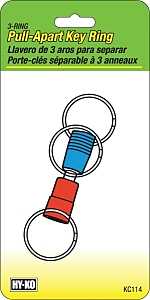 KEY RING PULL APART 3WAY      