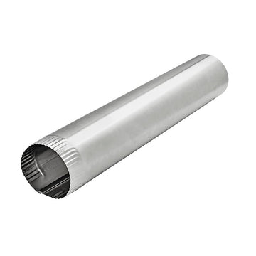 Lambro 229 Snap-Lock Pipe, 4 in Dia, 24 in L, 30 ga, Aluminum