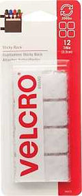 FASTENER VELCRO SQ 7/8IN WHITE