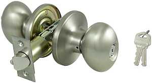 KNOB ENTRY TYL TUBULAR SATIN  
