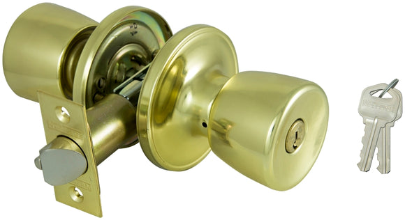 ProSource TS700V-PS Entry Knob, Brass, KW1, KA3 Keyway, 3 Grade