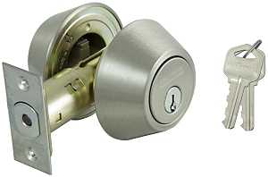 DEADBOLT SINGLE CYL 6-WAY S/S 
