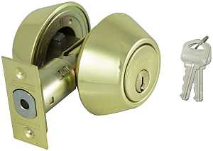 DEADBOLT DOUBLE CYL 6-WAY PB  