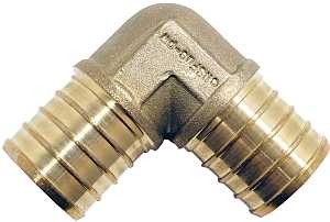 FITTING PEX 1IN BRASS ELBOW   