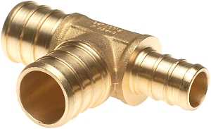 FITTING PEX TEE 3/4X1/2X3/4BRS